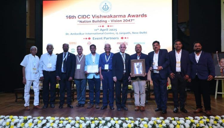 VTP Realty Wins National Honour for Excellence in Construction Health, Safety & Environment at 16th CIDC Vishwakarma Awards, Delhi.