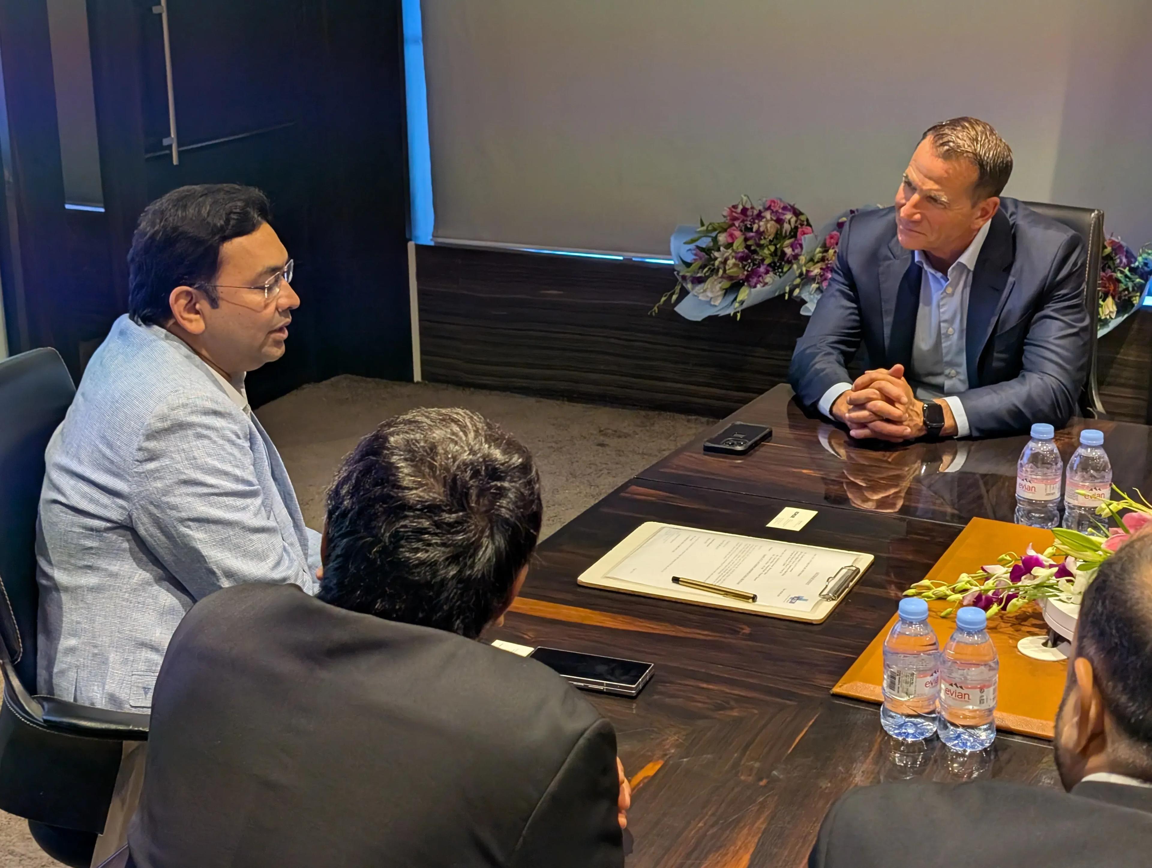 David Kohler meeting with VTP Realty leadership at Pune Head Office